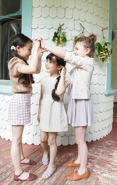 Ismay Dress, Checker Rose Print, Zinnia – Soor Ploom