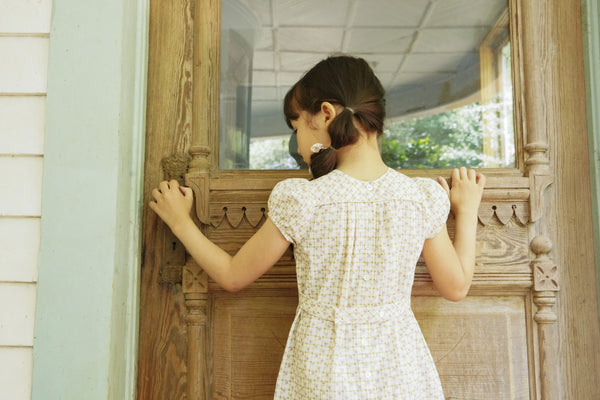Ismay Dress, Checker Rose Print, Zinnia – Soor Ploom