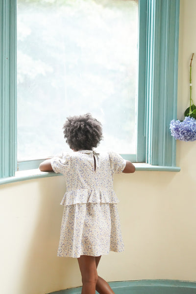 Celia Dress, Menagerie Print, Blueberry – Soor Ploom