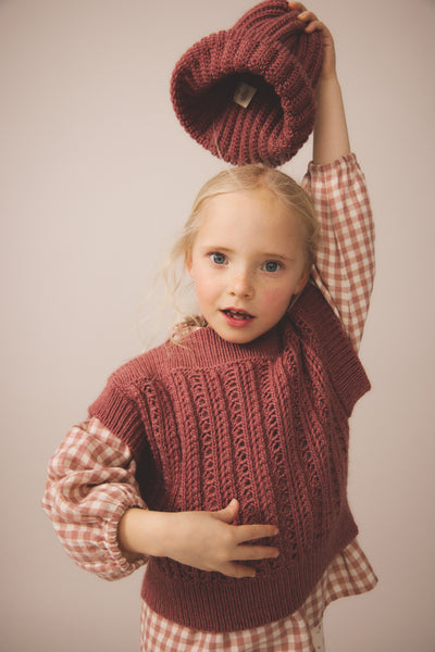 Imelda Blouse, Gingham, Cherry – Soor Ploom