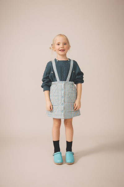 Harlyn Pinafore, Gingham, Oasis – Soor Ploom