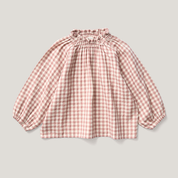 Imelda Blouse, Gingham, Cherry – Soor Ploom