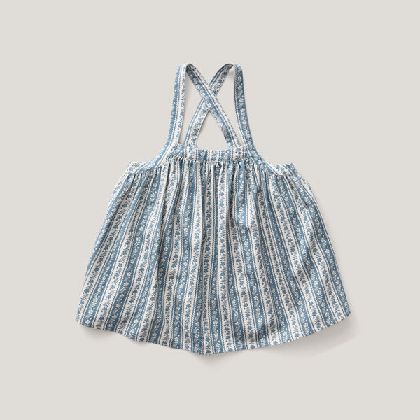 Eloise Pinafore, Lattice Print, Azul – Soor Ploom