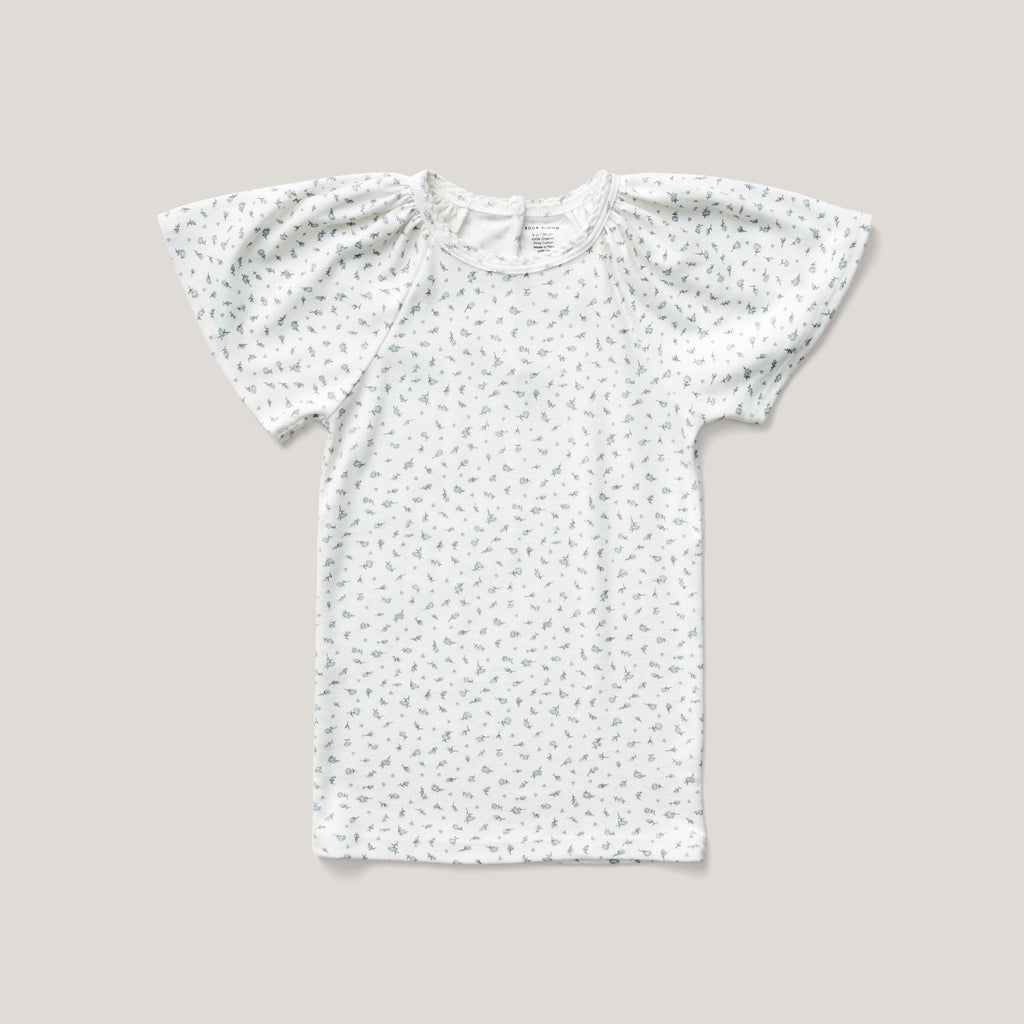 Flutter Tee, Rosebud Print