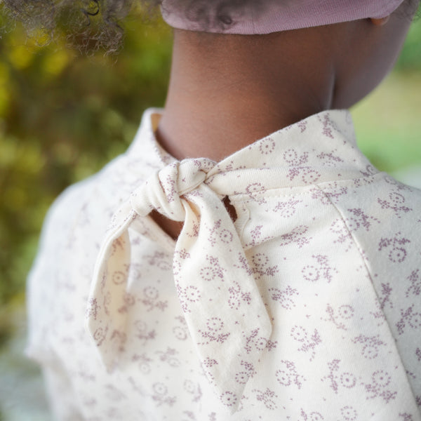 Tie Tee, Berry Stitch Print, Sugar Plum*