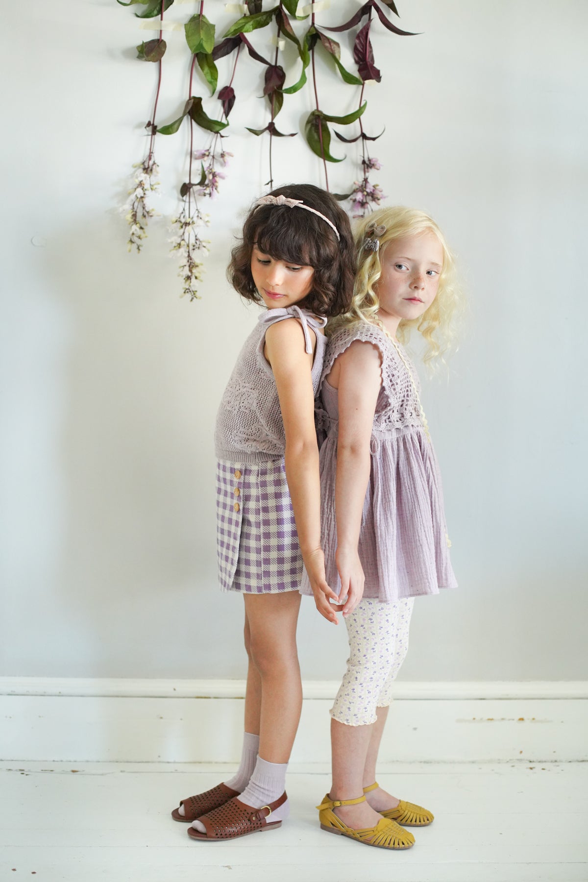 Gingham Print, Pansy