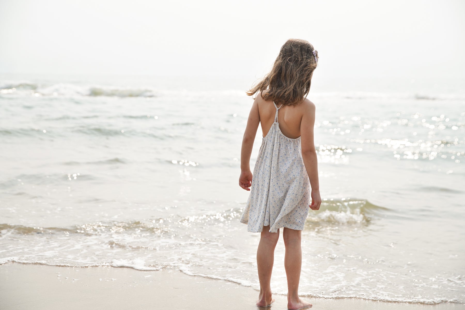 Flower Press Print, Azul