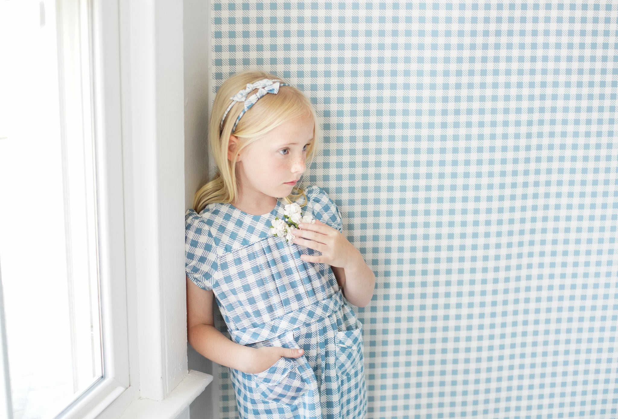 Gingham Print, Azul