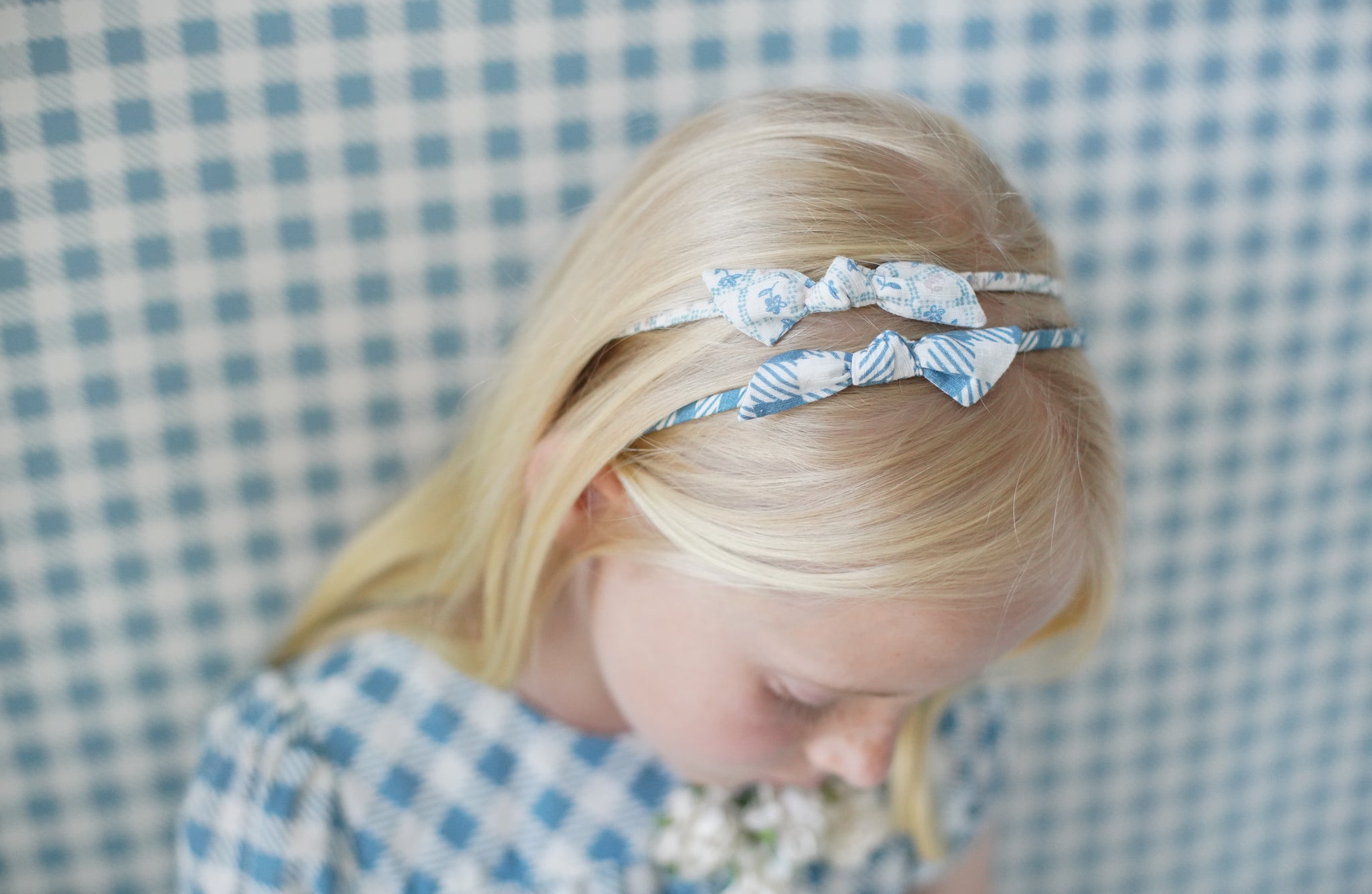 Flower Press Print, Azul