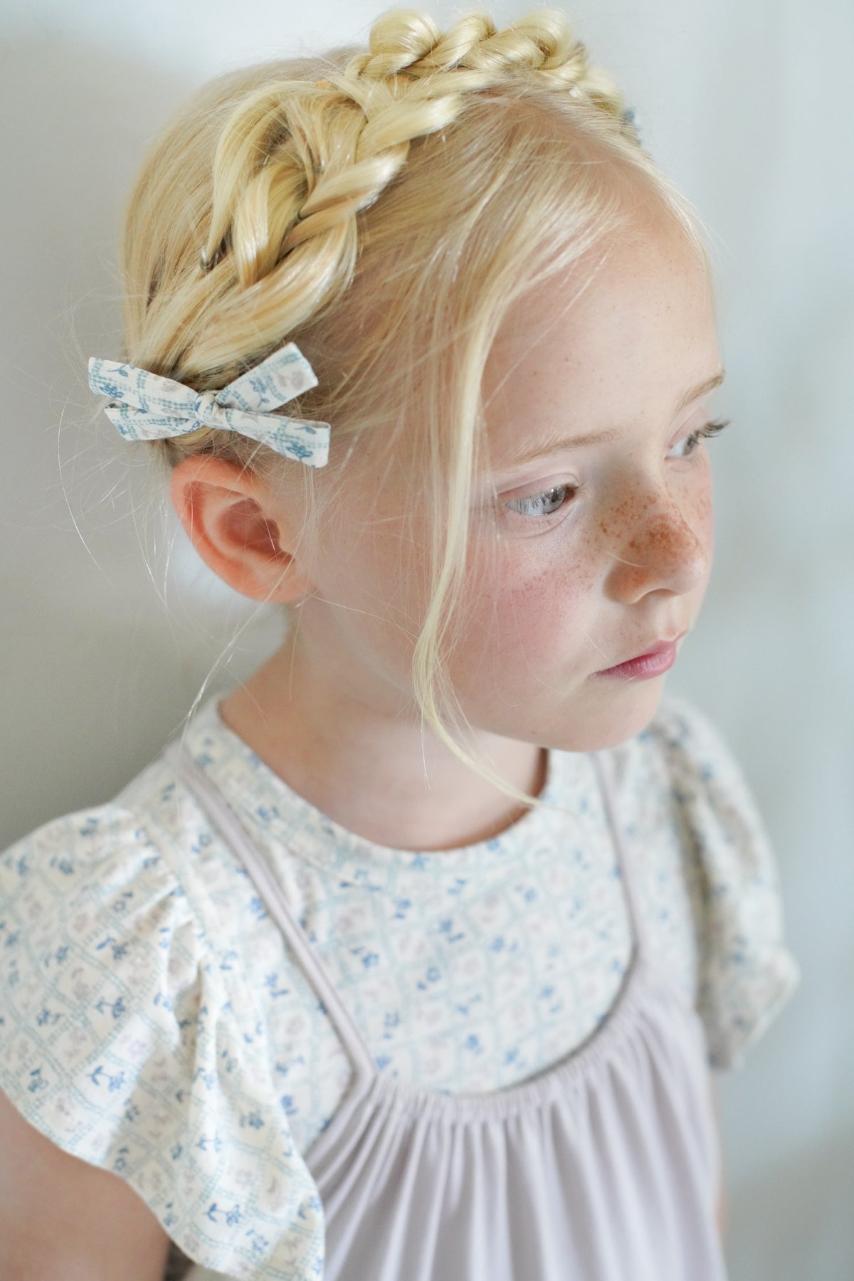 Flower Press Print, Azul