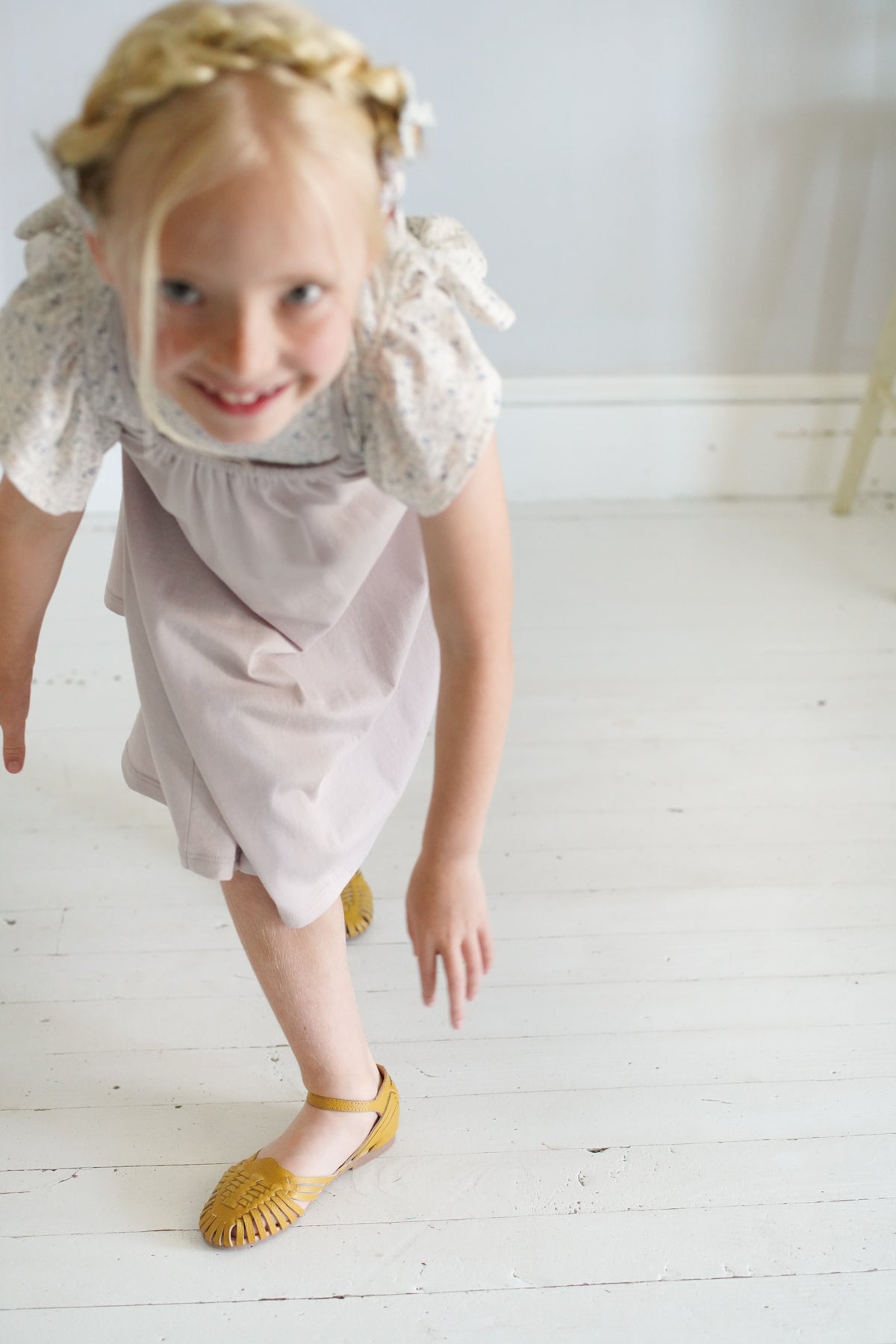 Flower Press Print, Azul