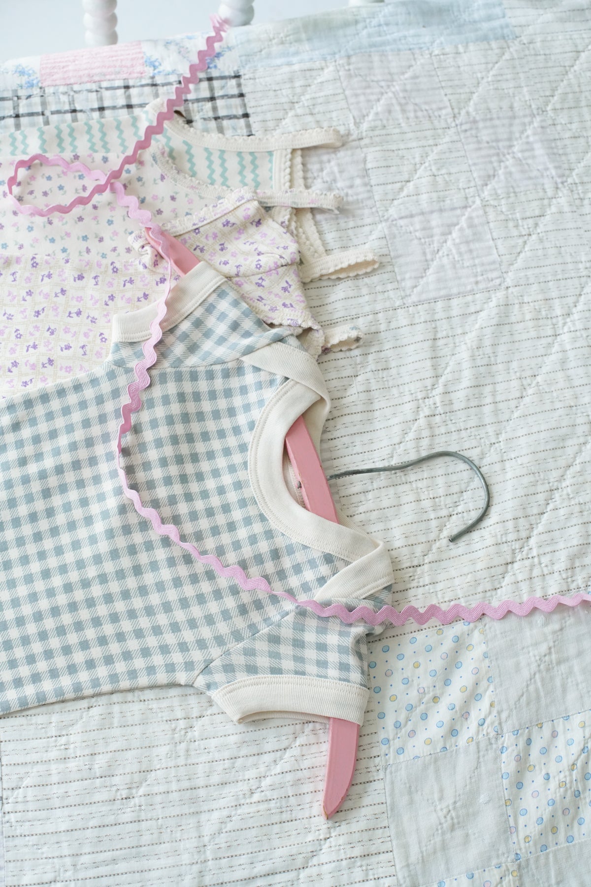 Gingham Print, Azul / Milk