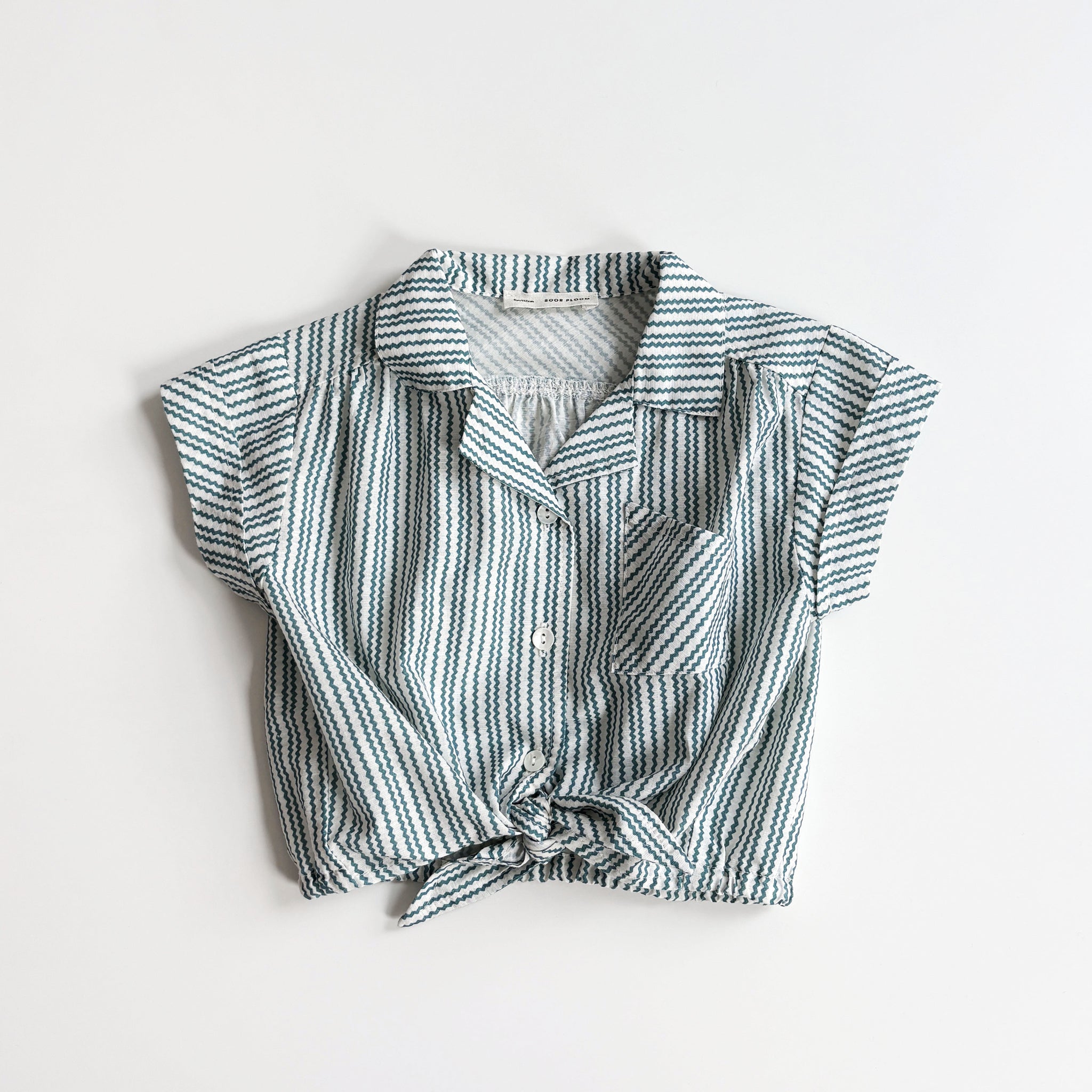 Loli Blouse, Ric Rac Print, Jade, Size 5