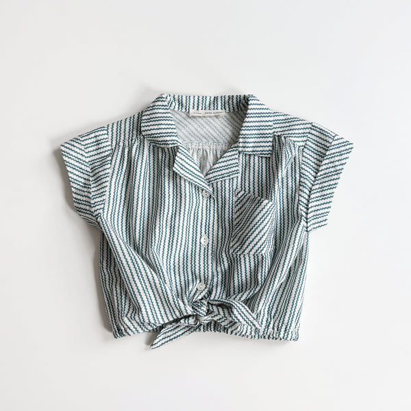 Loli Blouse, Ric Rac Print, Jade, Size 5