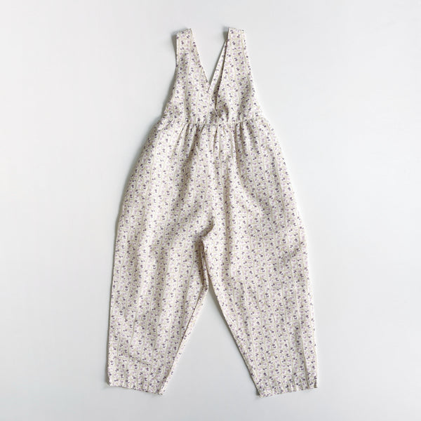 Ricki Romper, Flower Press Print, Soy, Size 5