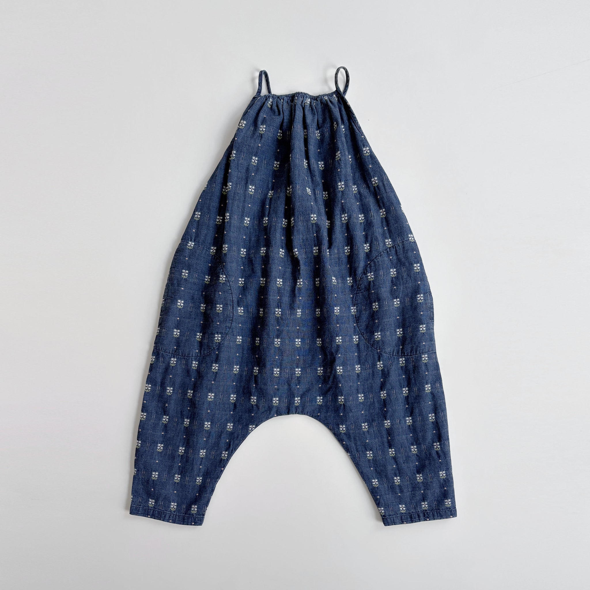 Ines Romper, Embroidered Denim, Size 5