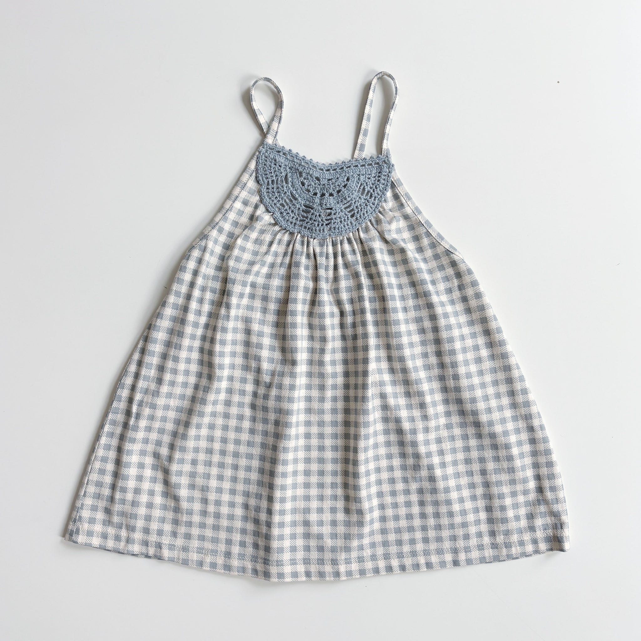 Cornelia Camisole, Gingham Print, Azul, Size 6