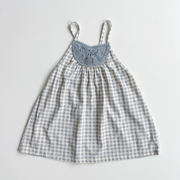 Cornelia Camisole, Gingham Print, Azul, Size 6