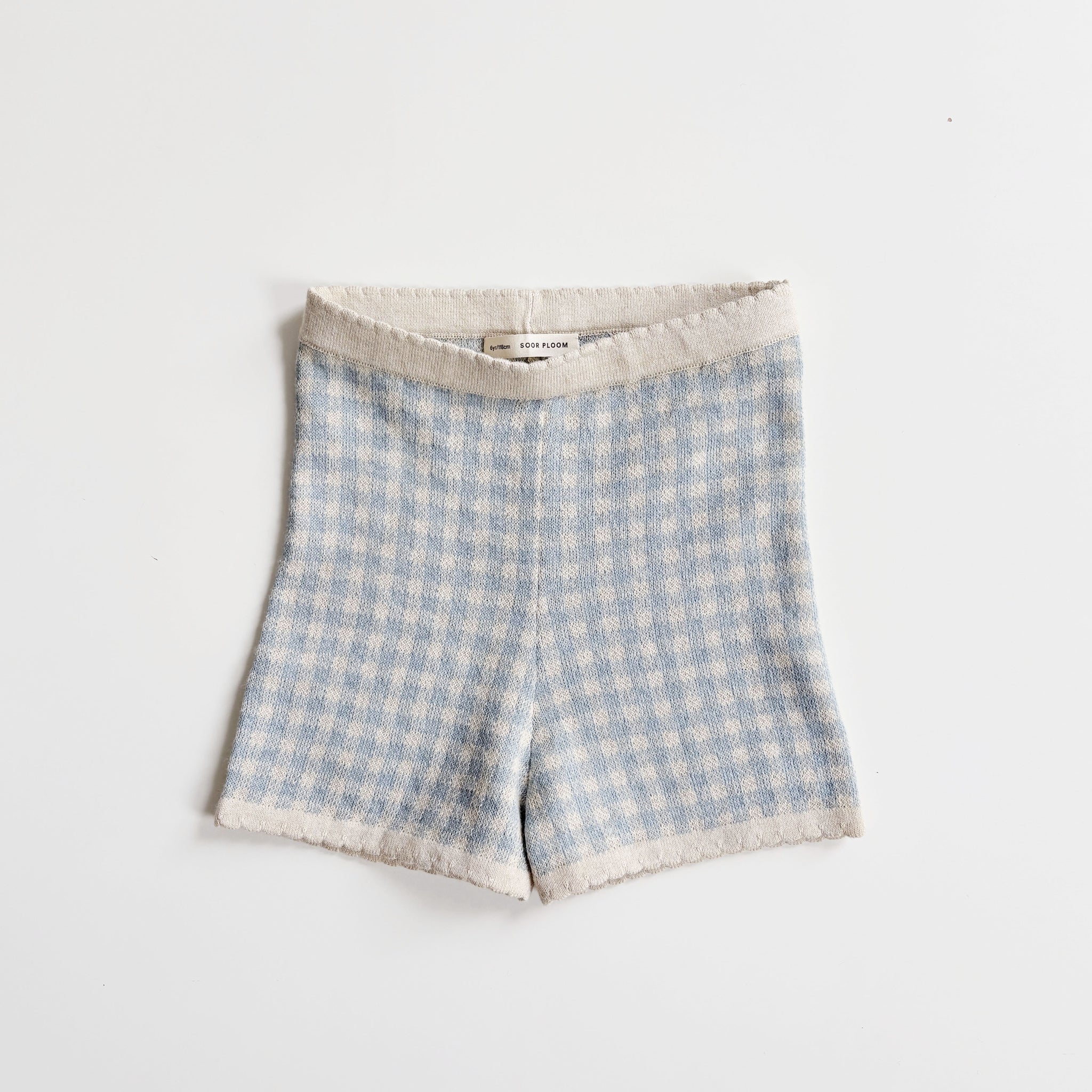 Lacey Short, Gingham, Azul, Size 6