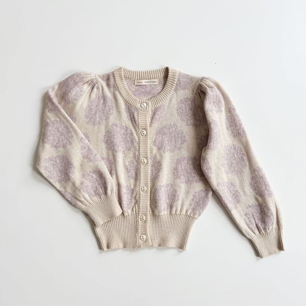 Rose Cardigan, Carnation, Cloud, Size 6