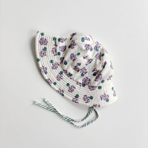 Sun Hat, Carnation Print, Pansy, OS