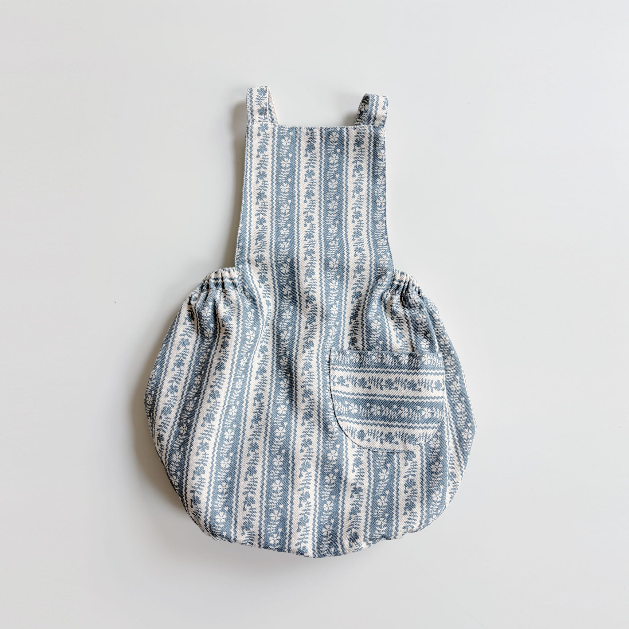 Oona Romper, Lattice Print, Azul, Size 5