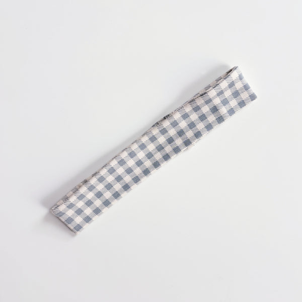 Mini Headband, Gingham Print, Azul, OS