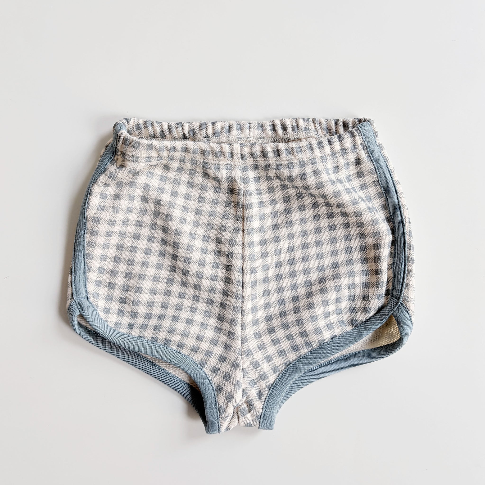 Action Short, Gingham Print, Azul, Size 6