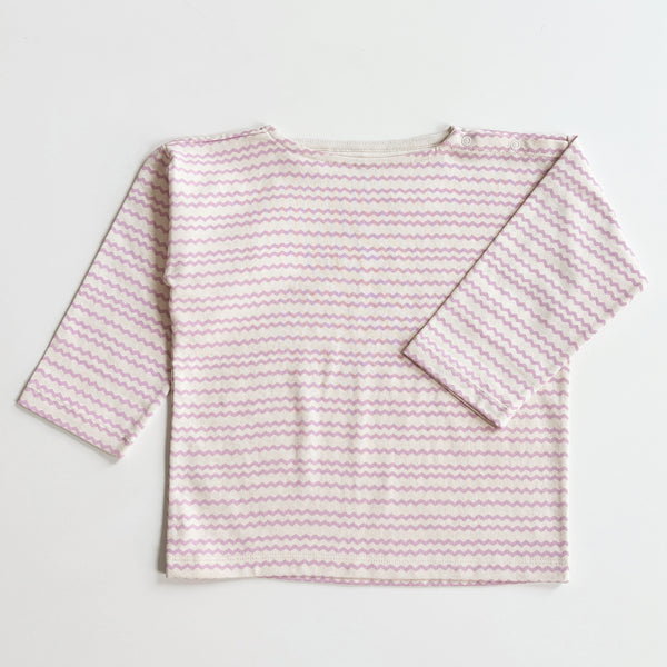 Boxy Tee, Ric Rac Print, Pansy, Size 6