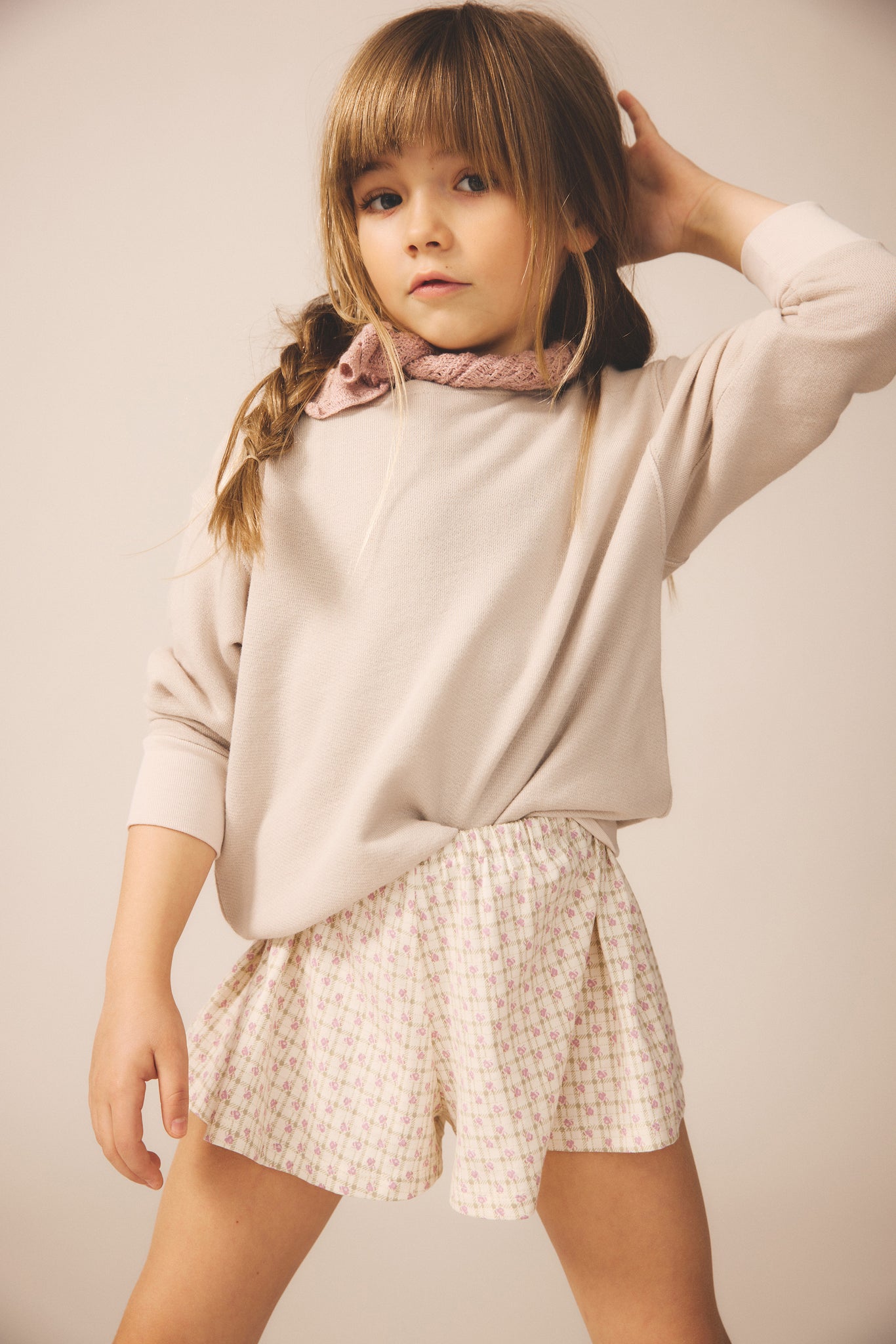 Block Skort, Checker Rose Print, Zinnia* – Soor Ploom Block Skort, Checker Rose Print, Zinnia* – Soor Ploom