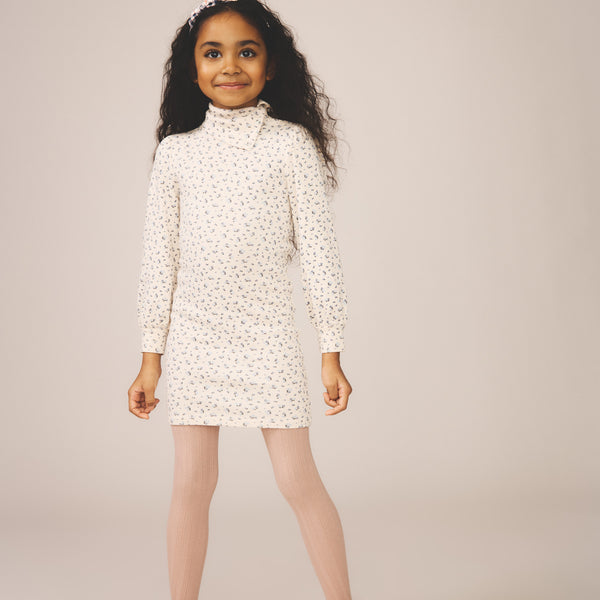 Pouf Turtleneck Dress