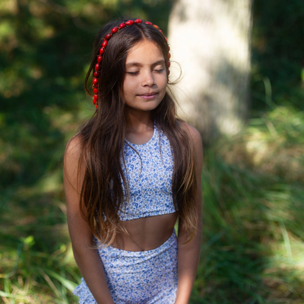 Dilly Swimsuit, Menagerie Print, Blueberry*