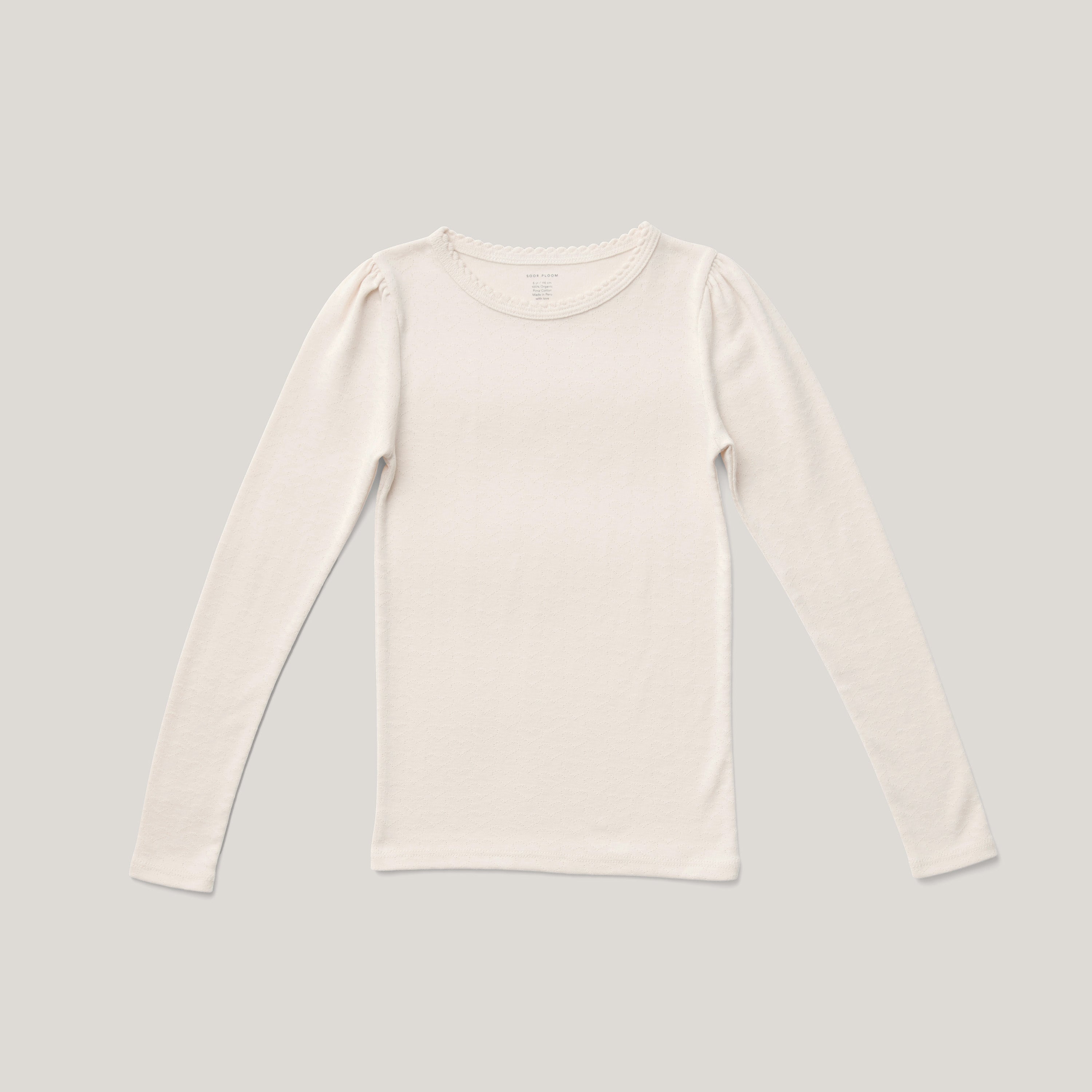 Pouf Tee, Heart Pointelle, Milk – Soor Ploom