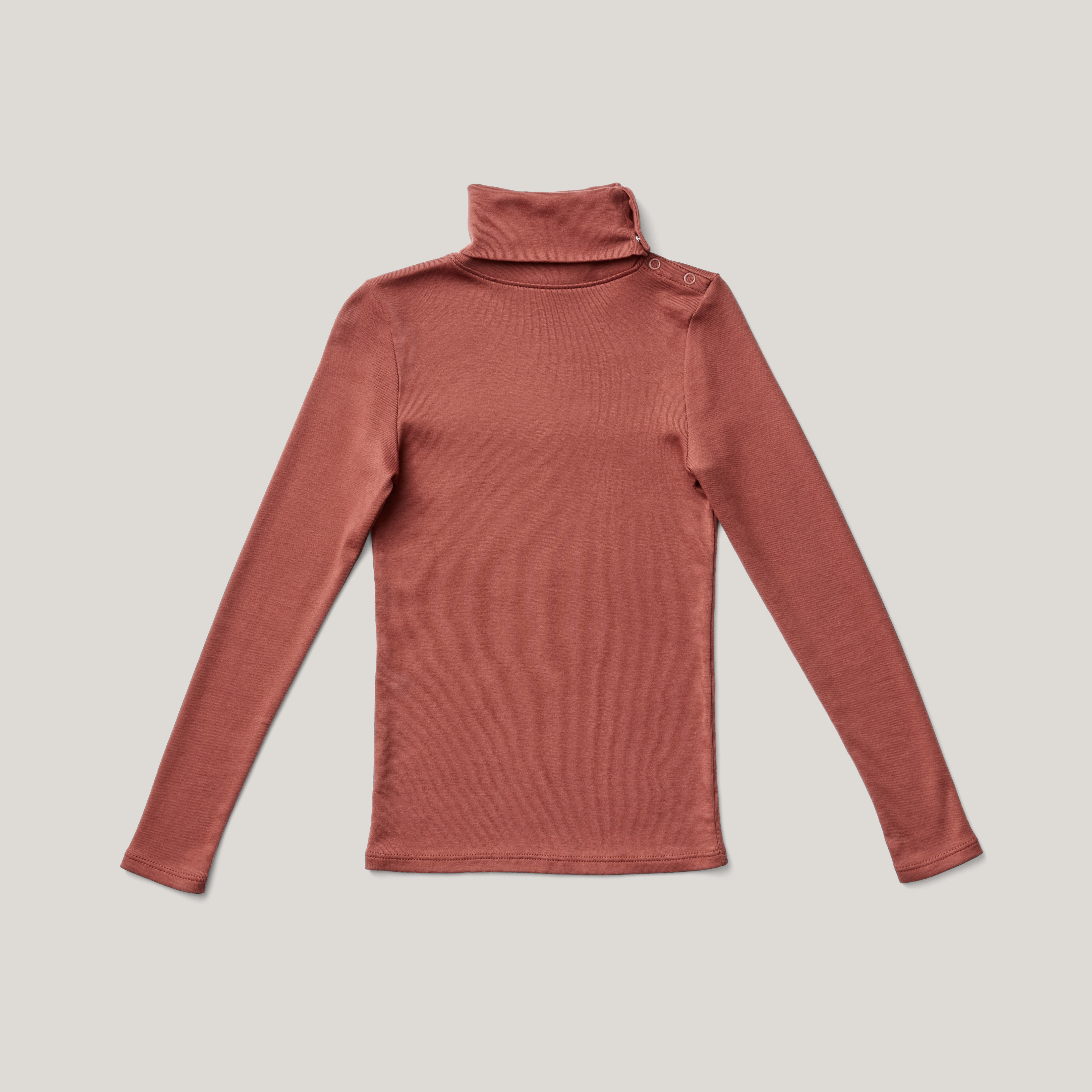 Snap Turtleneck, Terracotta – Soor Ploom