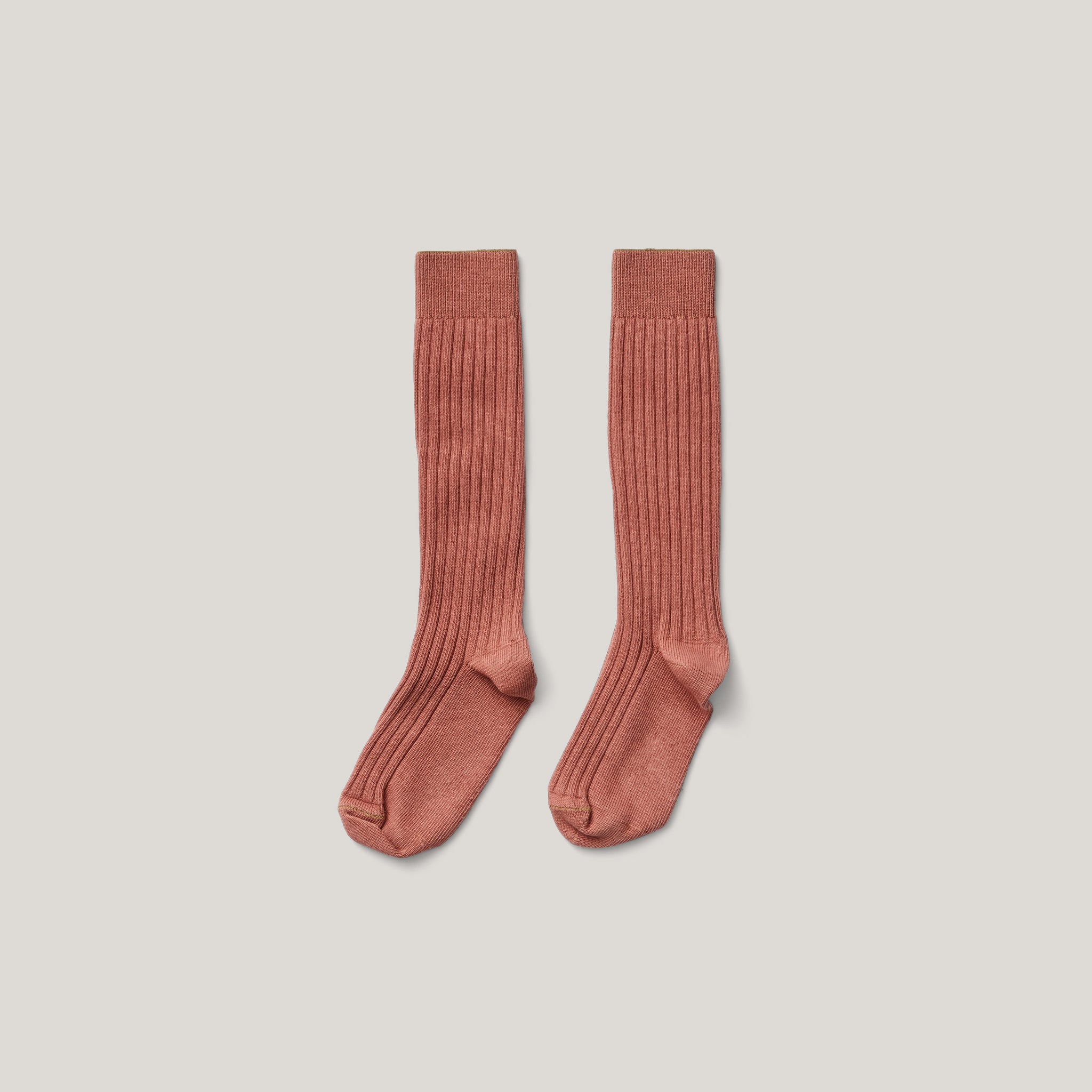 Knee Rib Sock, Terracotta