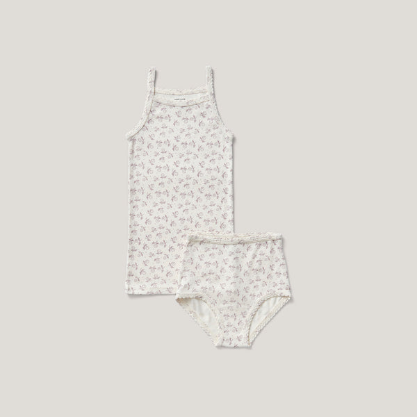 Classic Underwear Set, Berry Stitch Print, Sugar Plum*