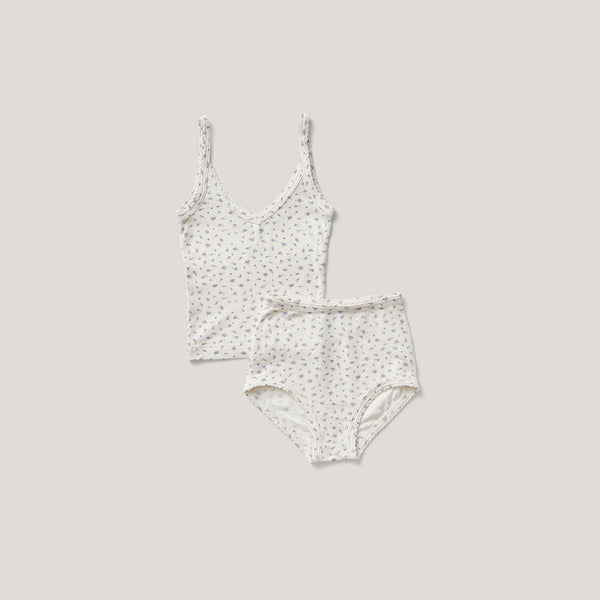 Daily Underwear Set, Rosebud Print, Haze*