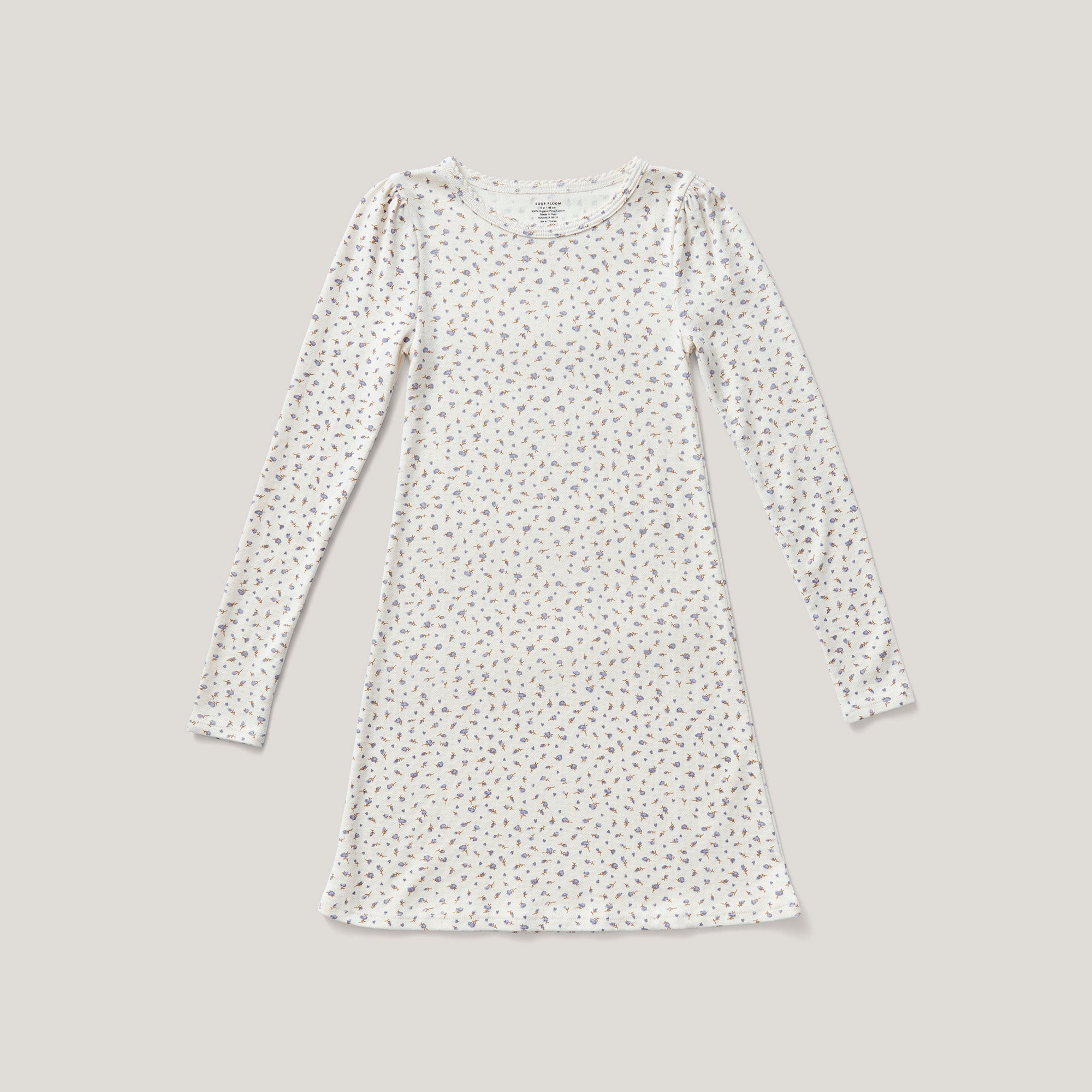 Rosebud Print Pointelle, Haze