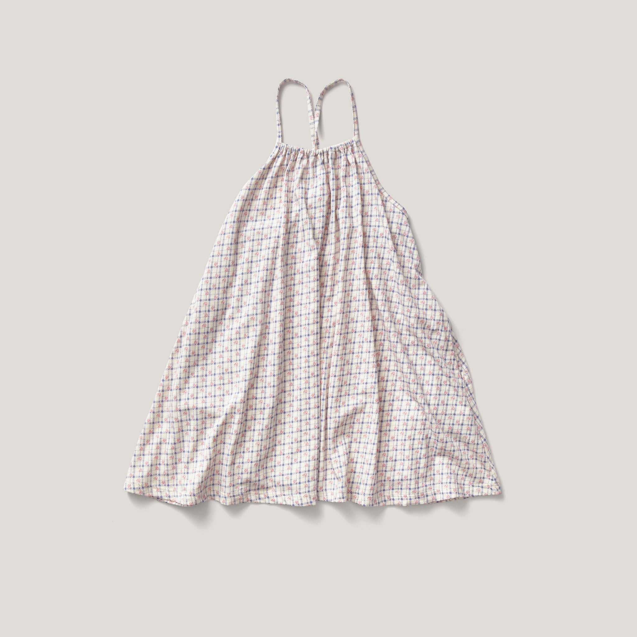 【激安アウトレット!】 Rose Checker Dress, Loop Print, Ploom Soor – Blueberry* トップス