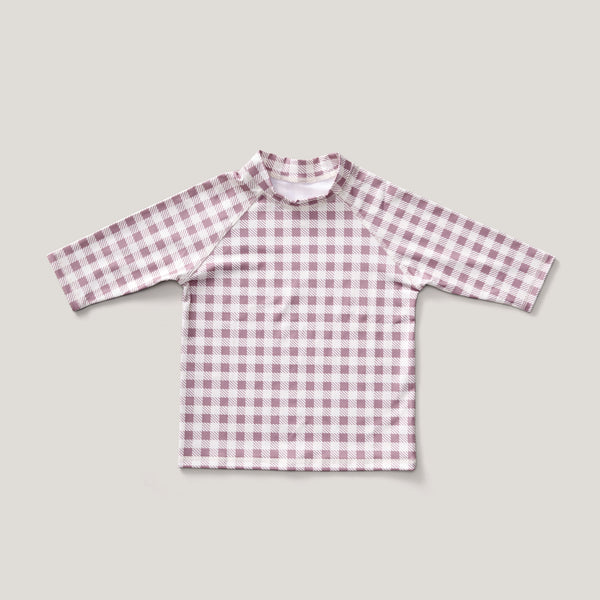 Rashguard, Gingham Print, Zinnia*