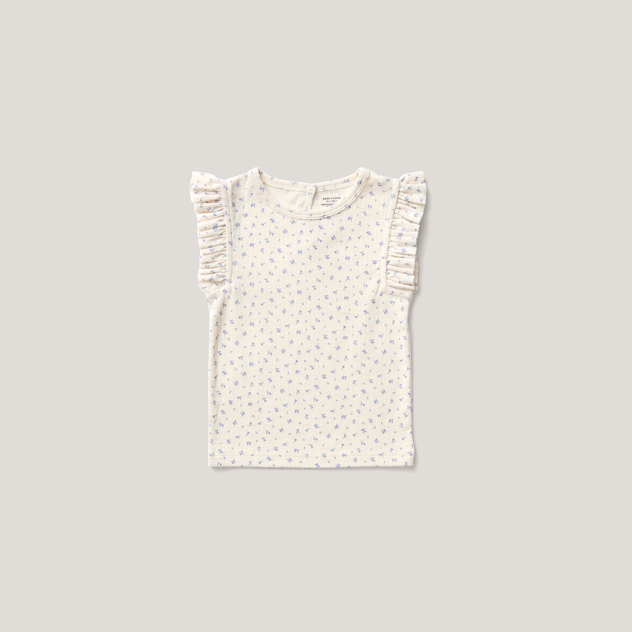 Frolic Print Pointelle, Blueberry