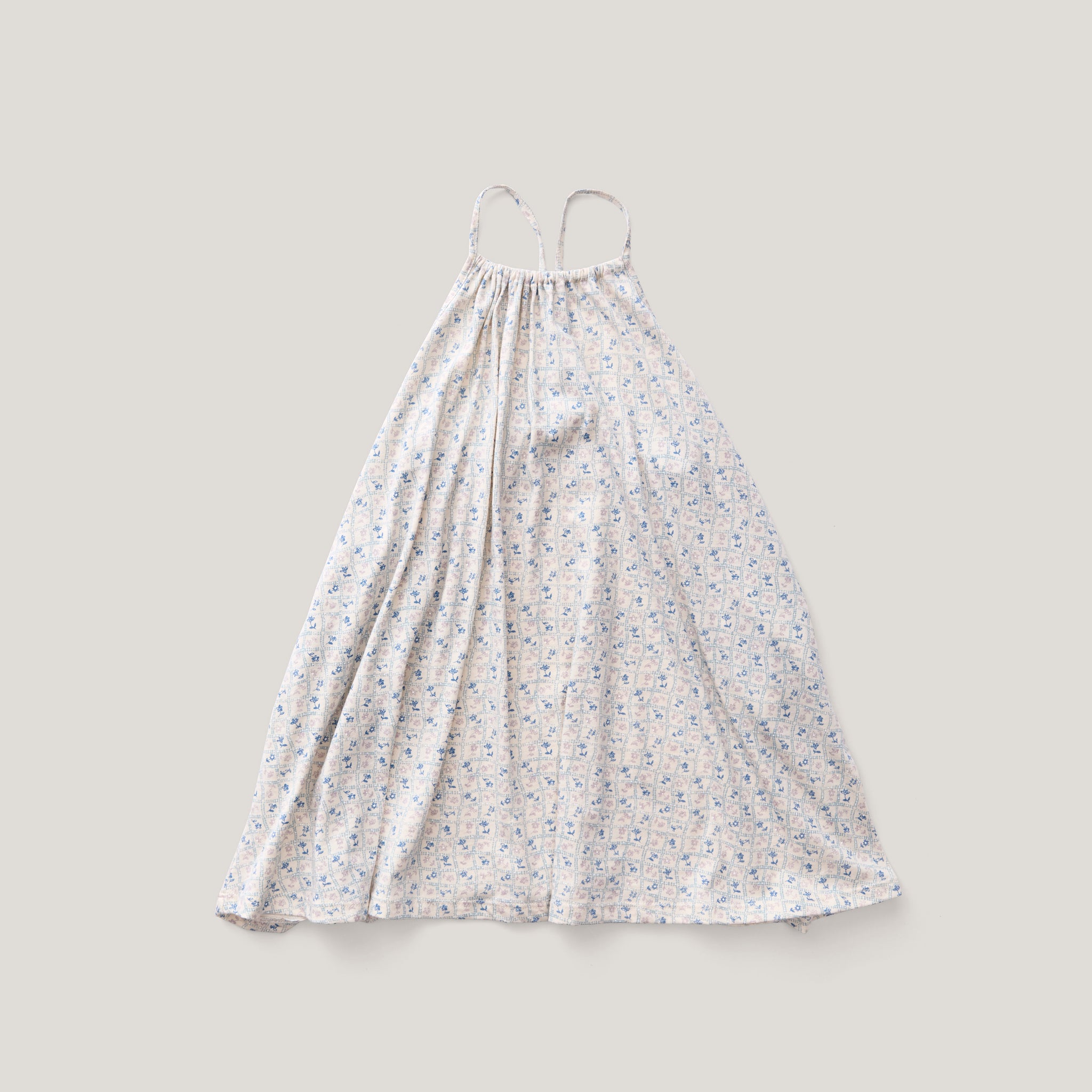 Flower Press Print, Azul