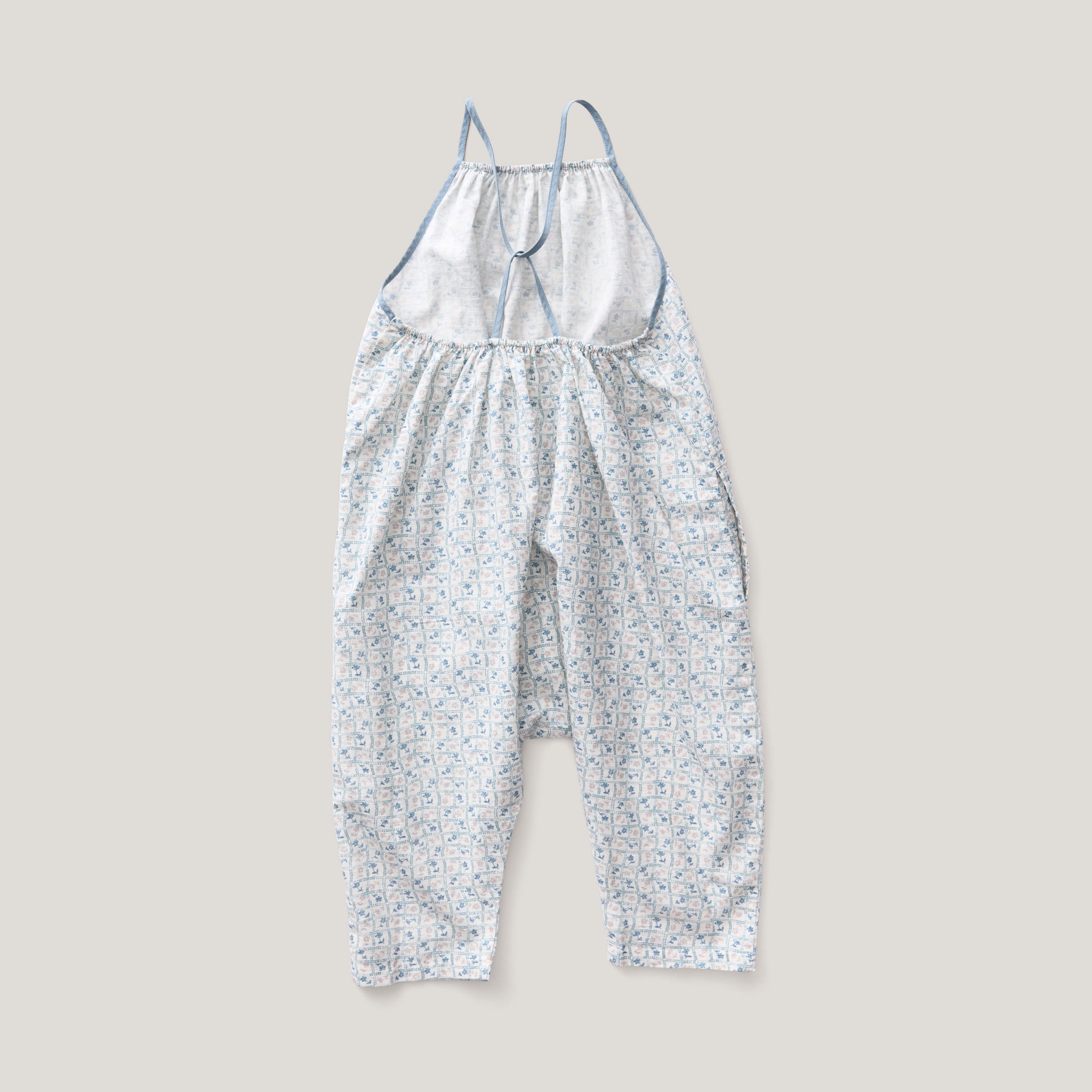 Flower Press Print, Azul