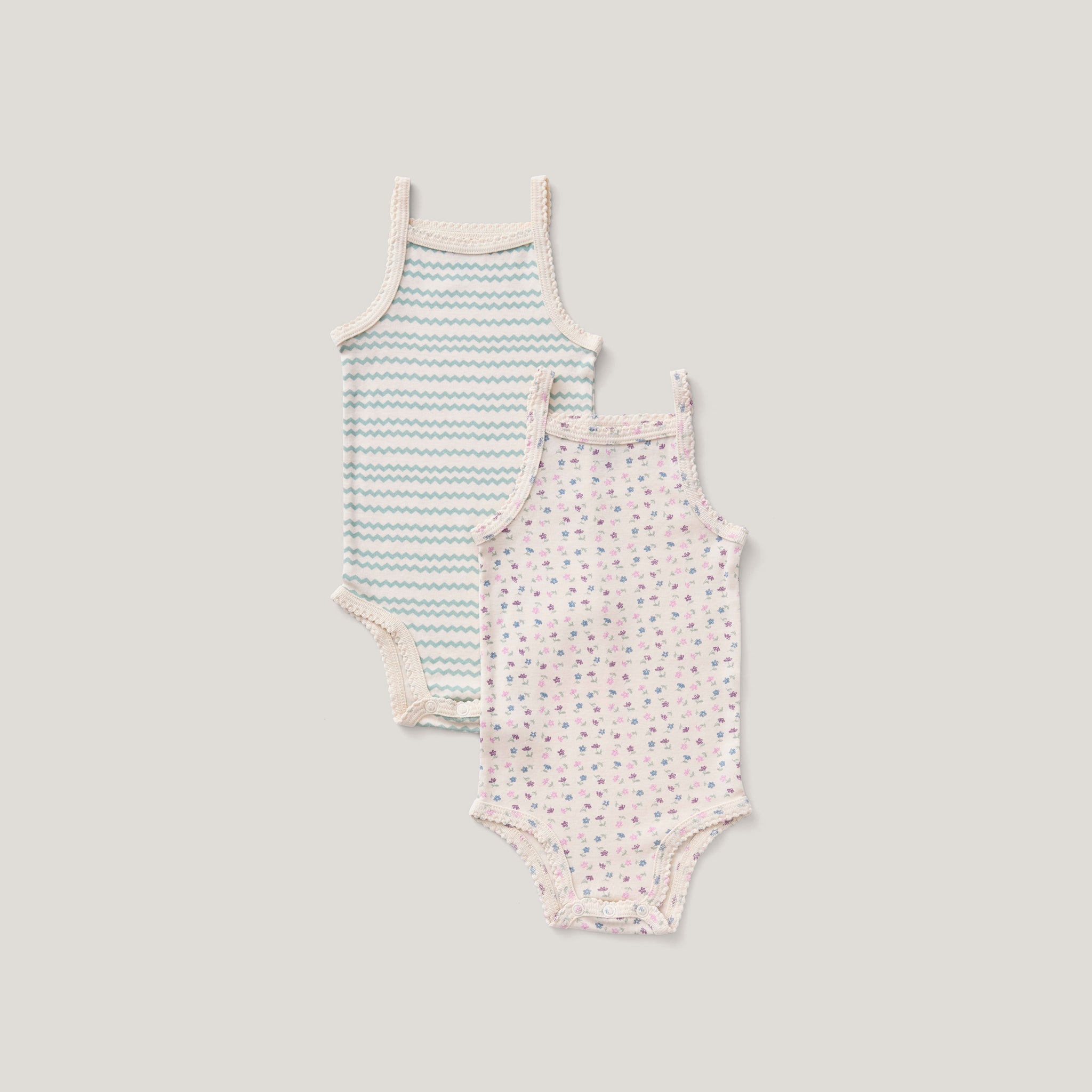 Chicweed Print, Mix / Ric Rac Print, Mentha