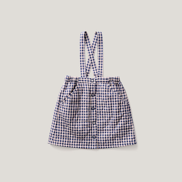 Harlyn Pinafore, Gingham, Ink