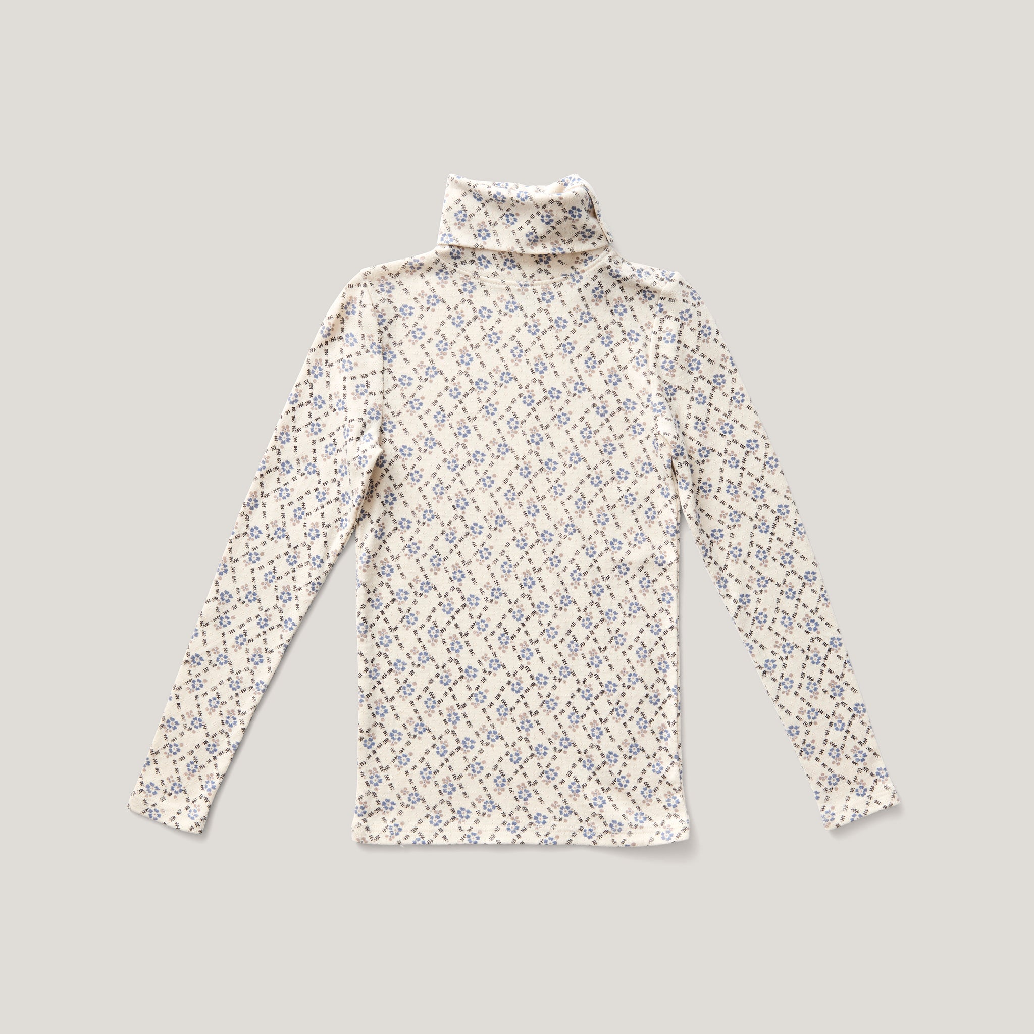 Trellis Print Pointelle, Powder
