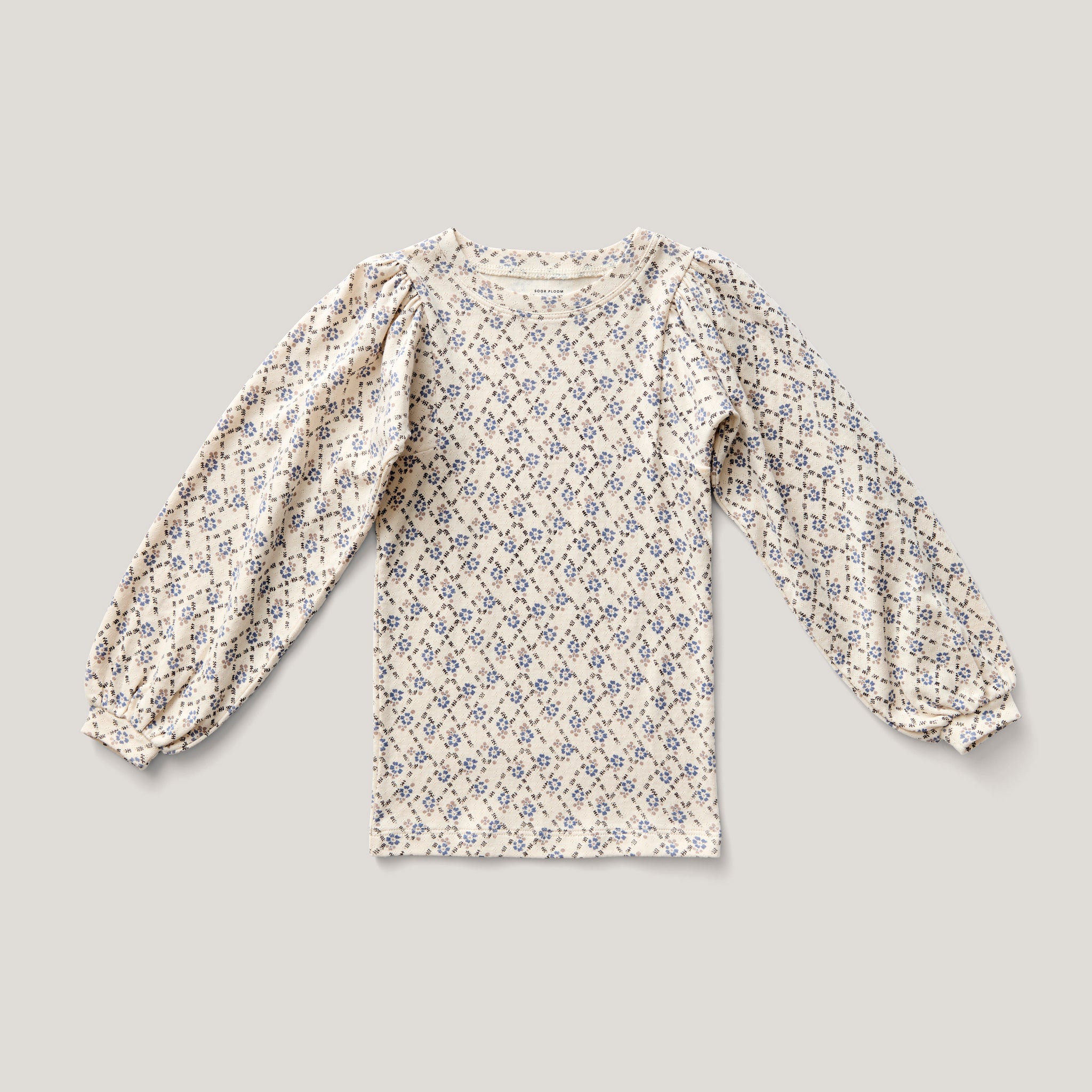 Trellis Print Pointelle, Powder
