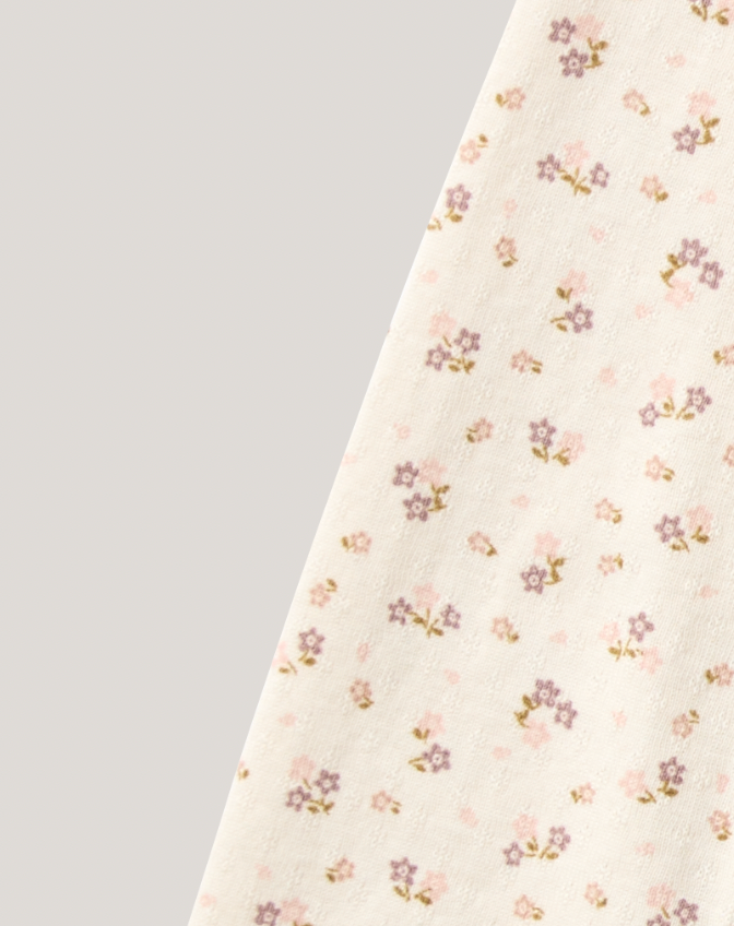 Calico Print Pointelle, Rosewood