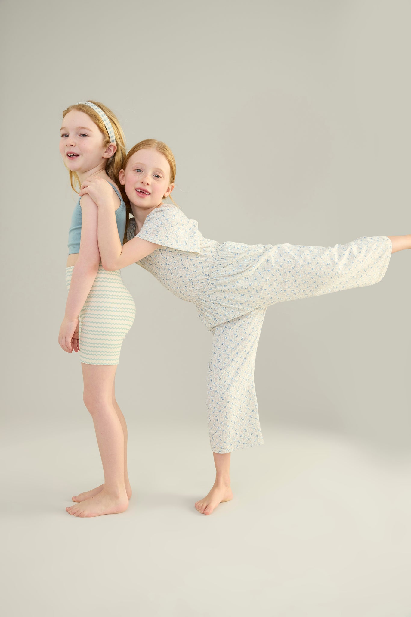 Flower Press Print, Azul