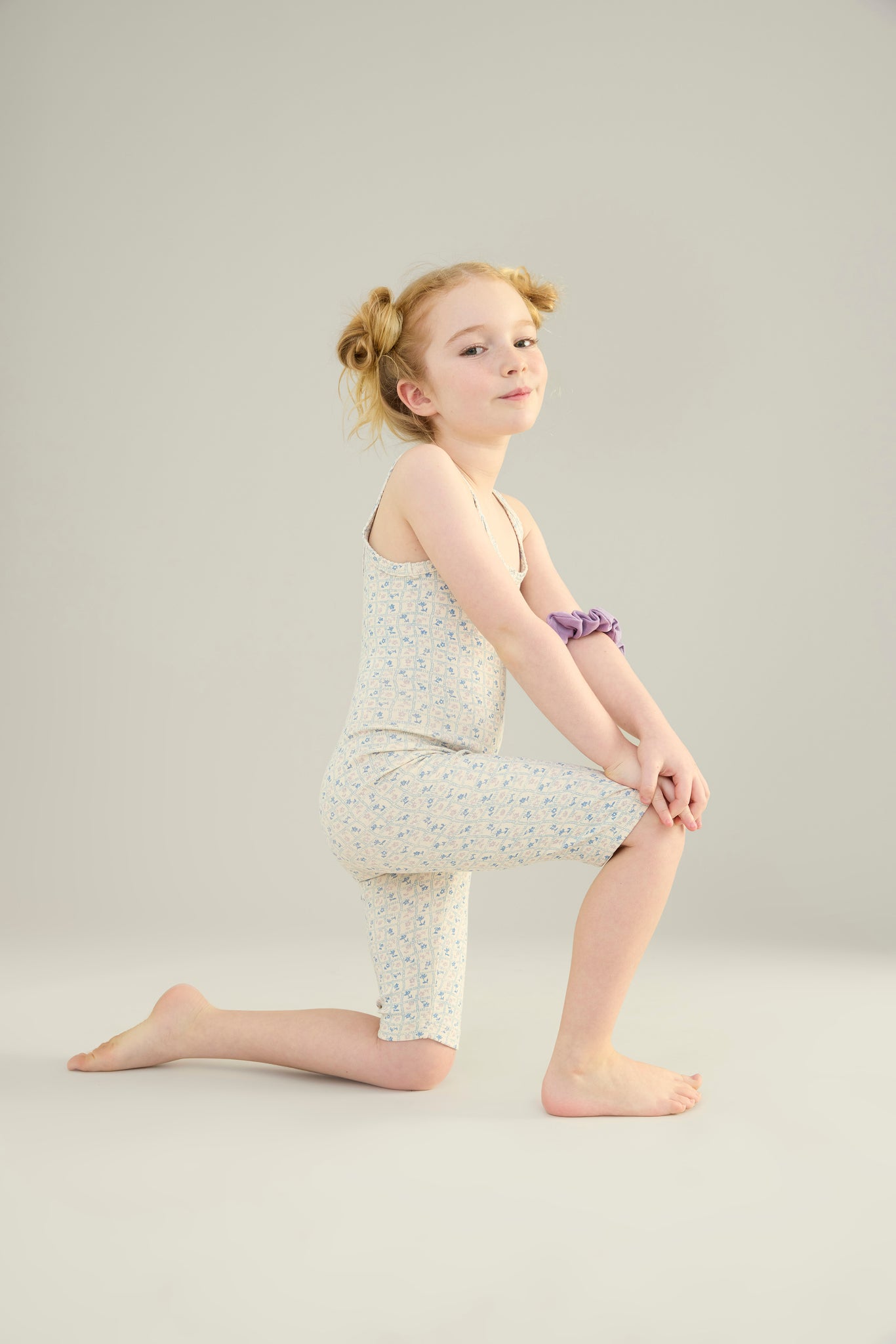 Flower Press Print, Azul